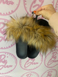 Faux Fur Fluffy Sliders