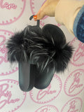 Faux Fur Fluffy Sliders