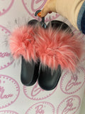 Faux Fur Fluffy Sliders