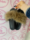 Faux Fur Fluffy Sliders