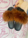 Faux Fur Fluffy Sliders