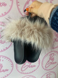 Faux Fur Fluffy Sliders
