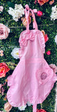 Vintage Pink Frill Apron